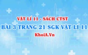 Bài 3 trang 21 SGK Vật lí 11 Chân trời sáng tạo